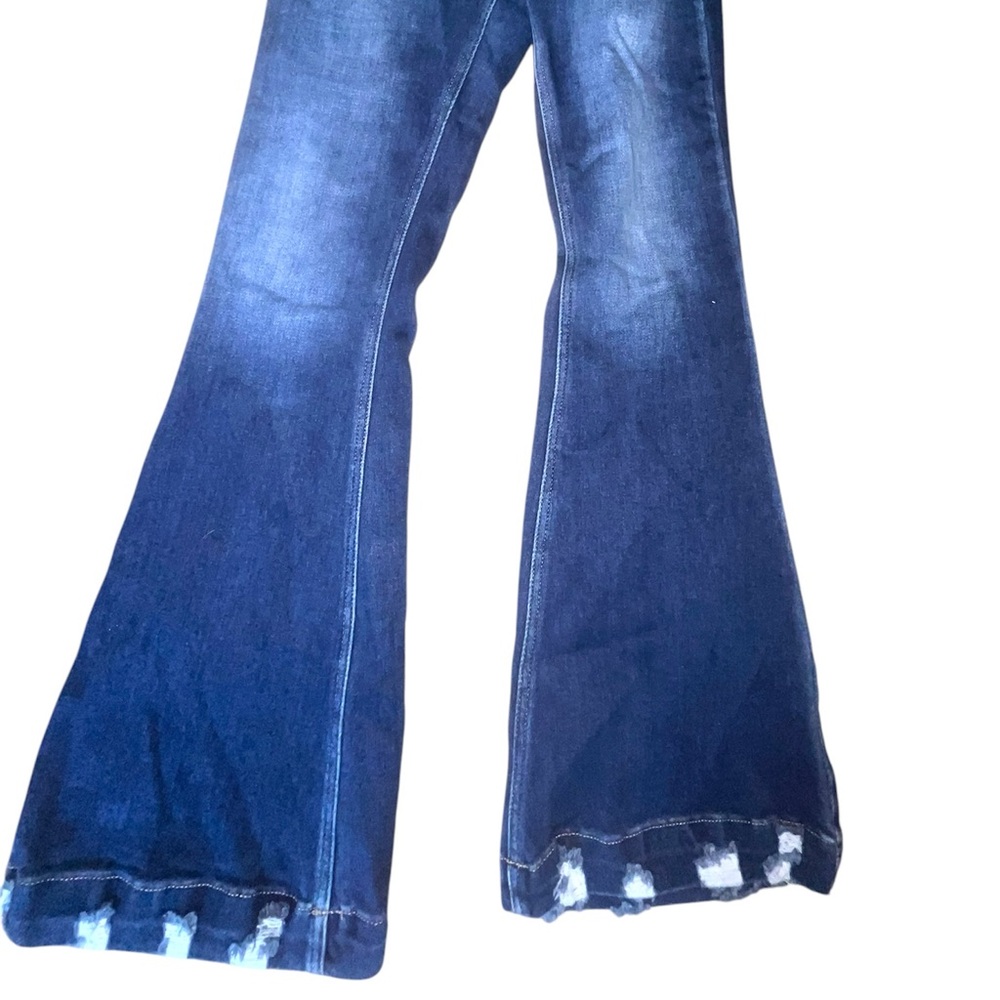 Vintage Blue Flare Wide Leg Jeans